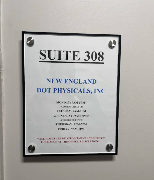 New England DOT Physicals office in Reading, Massachusetts